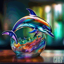 Dolphin Blown Glass GIF
