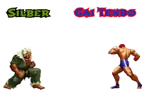 a sprite of a fighter named silber and a sprite of a fighter named gai tendo