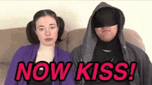Now Kiss!!! - Nostalgia Chick (Lindsey Ellis) And Todd In The Shadows GIF - Now Kiss Kiss Kissing GIFs