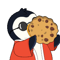 Hungry Penguin Sticker - Hungry Penguin Cookie Stickers