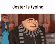 jester is typing gru scissor