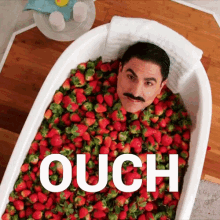 Ouch Strawberry GIF