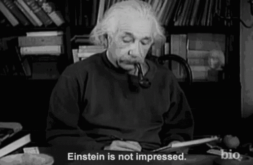 Einstein Not Impressed GIF - Einstein Not Impressed Serious GIFs