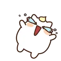 a cartoon character is crying with tears coming out of his eyes