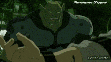 three images of a person with the words awesome toons on the bottom