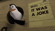 It Was A Joke Penguin GIF - It Was A Joke Joke Penguin GIFs