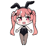 a drawing of a girl wearing a bunny outfit