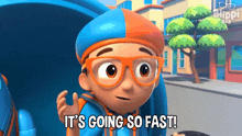 It'S Going So Fast Blippi GIF - It'S Going So Fast Blippi Blippi Wonders - Educational Cartoons For Kids GIFs