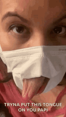 Jessielito Surgical Mask GIF - Jessielito Surgical Mask Tongue Out GIFs