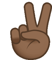 Peace Sign Joypixels Sticker - Peace Sign Joypixels Victory Hand Stickers