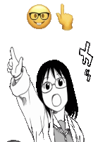 Azumanga Daioh Azumanga Daioh Nerd Meme Sticker
