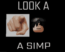 Look A Simp Pointing Finger GIF - Look A Simp Pointing Finger Roblox GIFs
