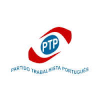 a red white and blue logo for ptp partido trabalhaista portugues