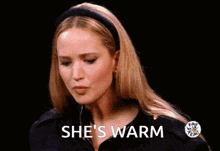 Jennifer Lawrence Shes Warm GIF - Jennifer Lawrence Shes Warm Hot GIFs