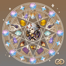 a circle with a picture of a boy in the middle