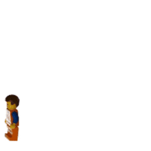 a lego man is standing next to a cartoon drawing of a spongebob squarepants character