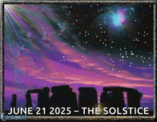 june 21 2025 the solstice is displayed on a poster