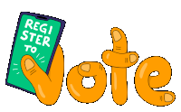 Register To Vote Vote Sticker - Register To Vote Vote Elections Stickers