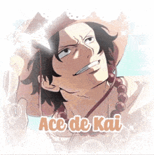 a picture of ace de kai with a hat and necklace