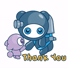 robot cute thankyou thank you thanks