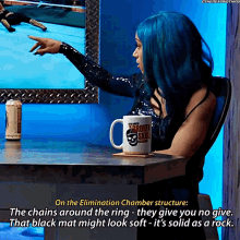 sasha banks elimination chamber the chains around the ring they give you no give that black might look soft