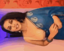 Hot Saree Blue GIF - Hot Saree Blue GIFs