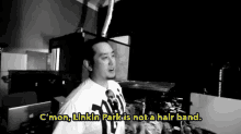 Joe Hahn C Mon Linkin Park Is Not A Hair Band GIF - Joe Hahn C Mon Linkin Park Is Not A Hair Band Linkin Park GIFs