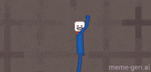 a person is holding a blue and white cable with a toothbrush on top of it .