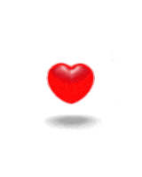 a red heart with a question mark on it is floating in the air on a white background .