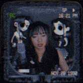 a picture of a girl with a skull on it and the date nov 28 1998