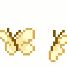 yellow butterfly pixel art