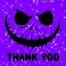 purple halloween thank you smile grin
