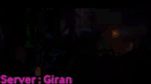 a computer screen with the words server giran on the bottom