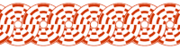 a red and white border with a celtic design