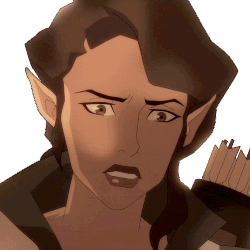 Troubled Vexahlia Sticker - Troubled Vexahlia The Legend Of Vox Machina Stickers
