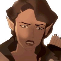 Troubled Vexahlia Sticker - Troubled Vexahlia The Legend Of Vox Machina Stickers