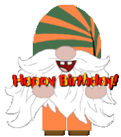 Gnome Happy Birthday Sticker - Gnome Happy Birthday Stickers