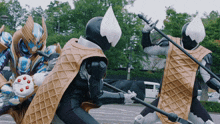 a group of people dressed as ice cream cones