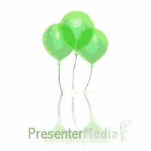 green balloon moving
