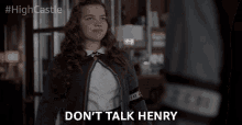 a girl says " do n't talk henry " in a high castle advertisement