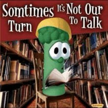 a book called somtimes it 's not our turn sits on a bookshelf