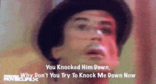 a man wearing a hat says you knocked him down