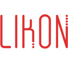 the word likon is in red letters on a white background .