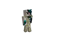 a minecraft character with a blue sword in his hand