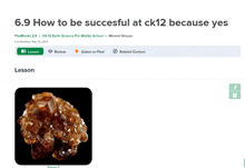 a lesson on how to be successful at ck12 with a picture of a rock