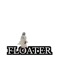 a sign that says floater with a picture of a person throwing a ball
