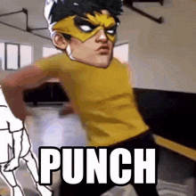 a cartoon character with the word punch written on the bottom