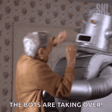 Robot Attack Saturday Night Live GIF