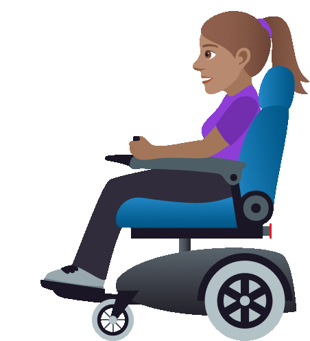 Motorized Wheelchair Joypixels Sticker - Motorized Wheelchair Joypixels Disabled Stickers