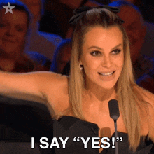 I Say Yes Amanda Holden GIF - I Say Yes Amanda Holden Britain'S Got Talent GIFs